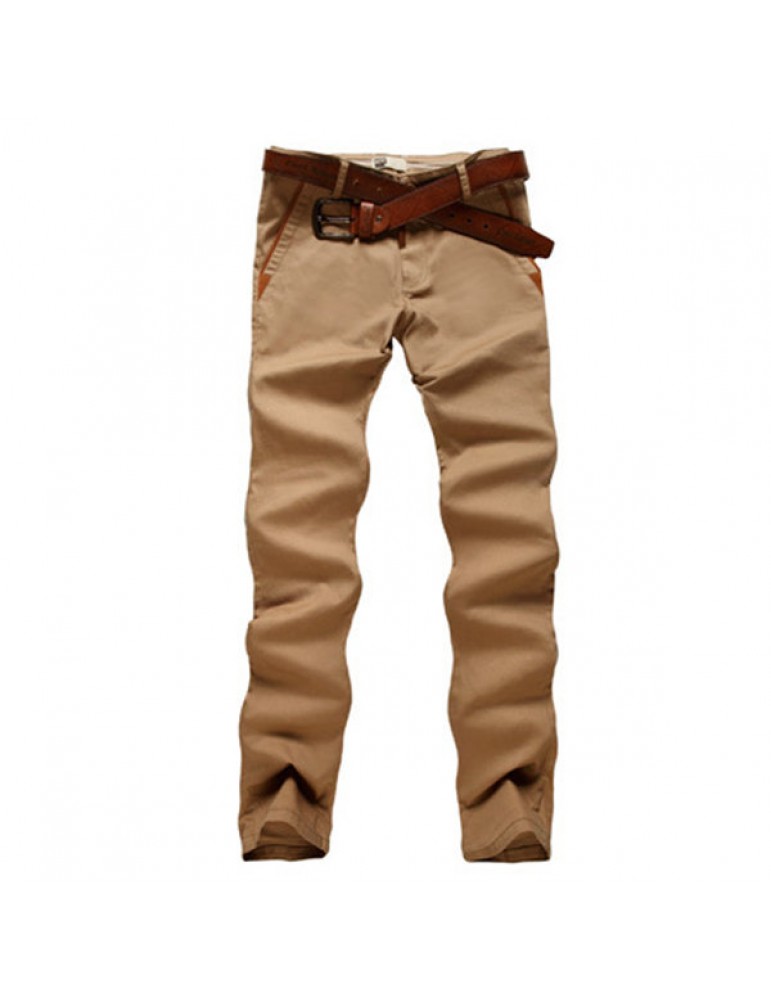 Mens Fashion Elastic Tight Pants Casual Slim Fit pencil Cotton Pants 10 Colors