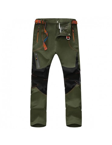 Mens Outdoor Water-repellent Quick-drying High-elastic Straight Trousers