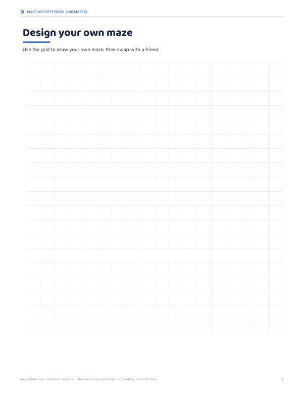 Preview of Printable Maze Drawing Page